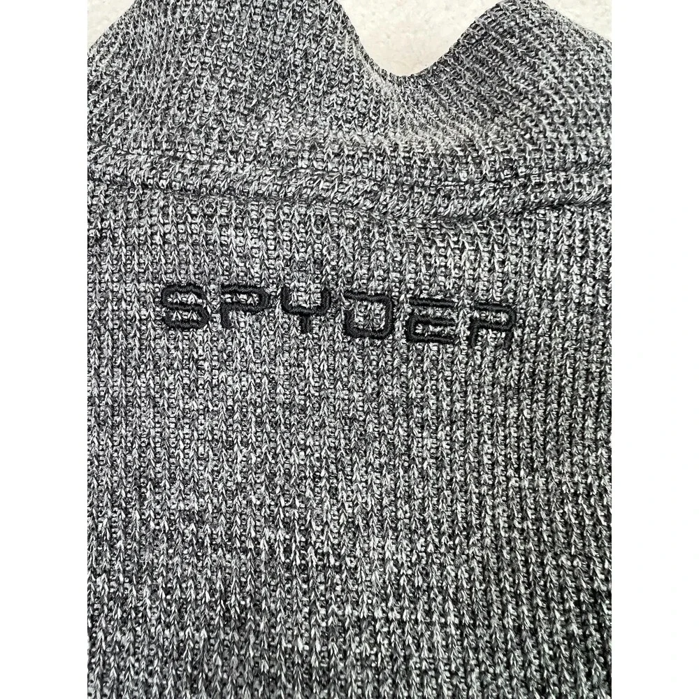 Spyder Pullover Mens Large Gray 1/4 Zip Long Sleeve Ski Fleece Performance Top - Picture 3 of 10
